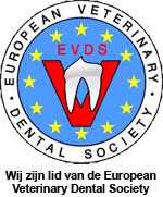Wij zijn lid van de European veterinary dental society, de overkoepelende organisatie voor tandheelkundige dierenartsen.